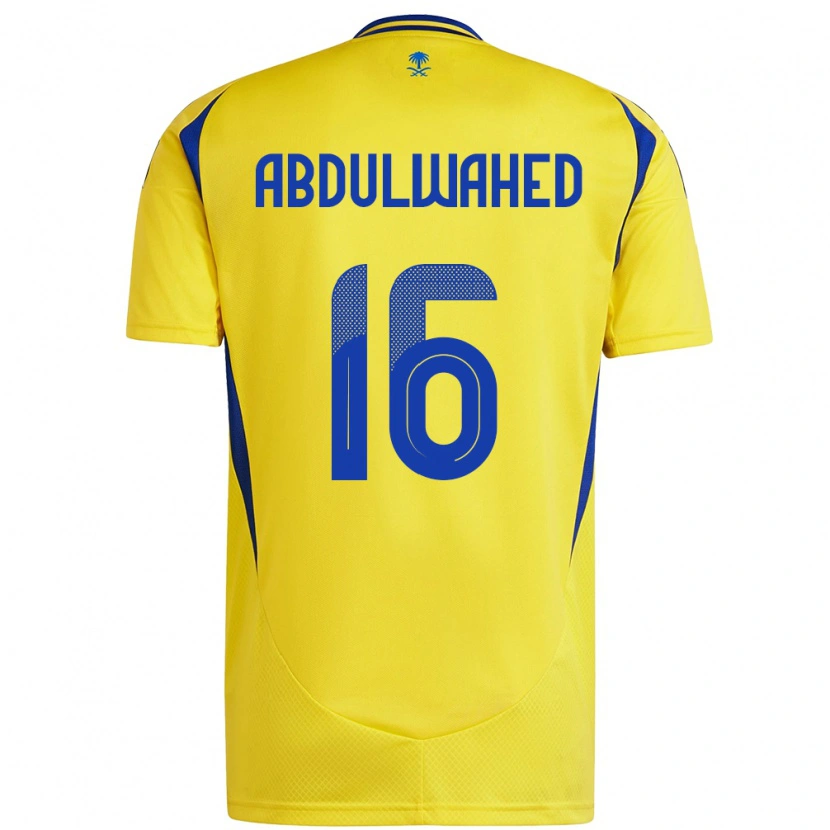 Danxen Donna Maglia Ghader Abdulwahed #16 Giallo Blu Kit Gara Home 2024/25 Maglietta