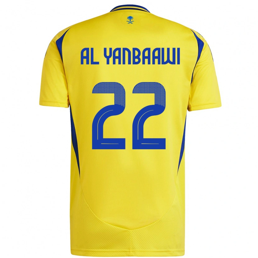 Danxen Donna Maglia Tahani Al-Yanbaawi #22 Giallo Blu Kit Gara Home 2024/25 Maglietta