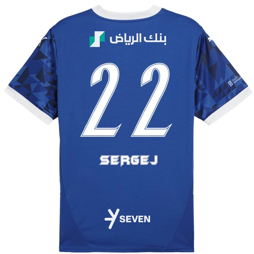 Danxen Donna Maglia Sergej Milinković-Savić #22 Blu Scuro Bianco Kit Gara Home 2024/25 Maglietta