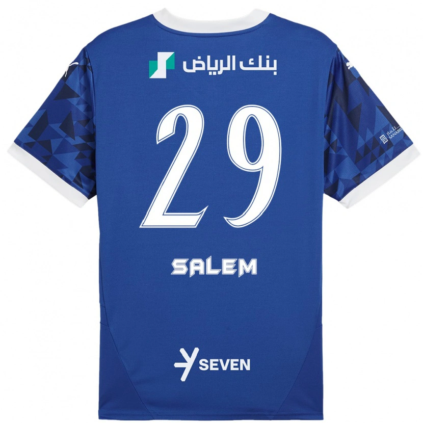 Danxen Donna Maglia Salem Al-Dawsari #29 Blu Scuro Bianco Kit Gara Home 2024/25 Maglietta