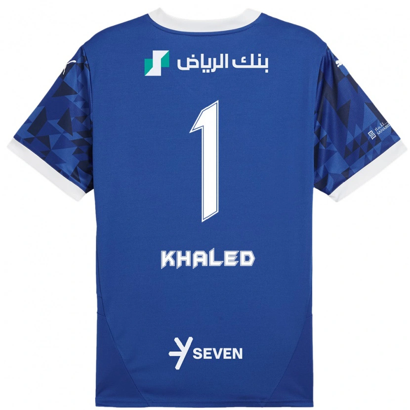 Danxen Donna Maglia Nawal Khaled #1 Blu Scuro Bianco Kit Gara Home 2024/25 Maglietta