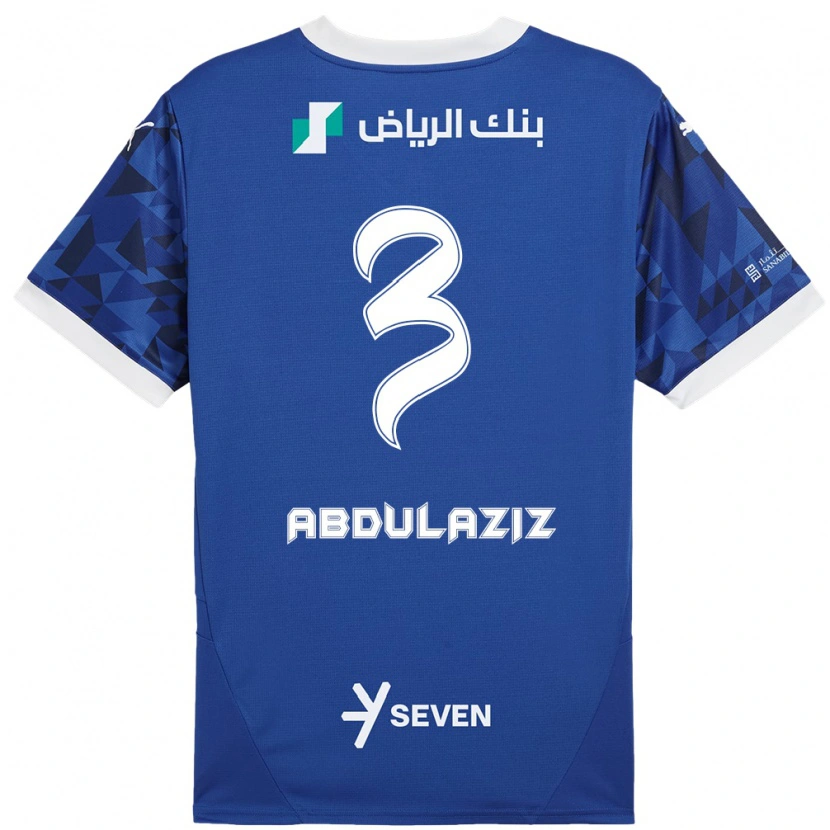 Danxen Donna Maglia Al Jawhara Abdulaziz #3 Blu Scuro Bianco Kit Gara Home 2024/25 Maglietta
