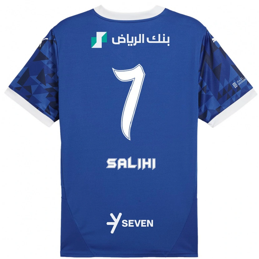 Danxen Donna Maglia Shokhan Salihi #7 Blu Scuro Bianco Kit Gara Home 2024/25 Maglietta
