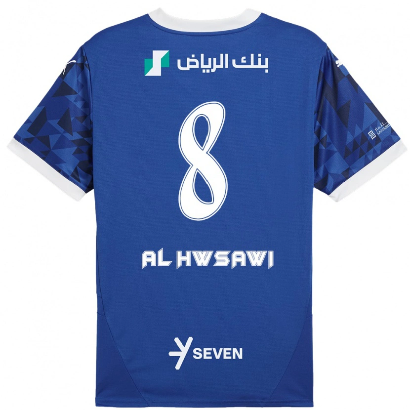 Danxen Donna Maglia Al Bandari Al-Hwsawi #8 Blu Scuro Bianco Kit Gara Home 2024/25 Maglietta