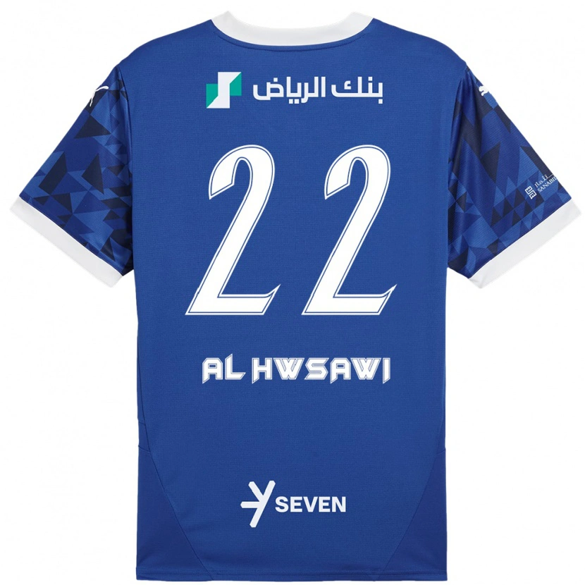 Danxen Donna Maglia Shorouq Al-Hwsawi #22 Blu Scuro Bianco Kit Gara Home 2024/25 Maglietta