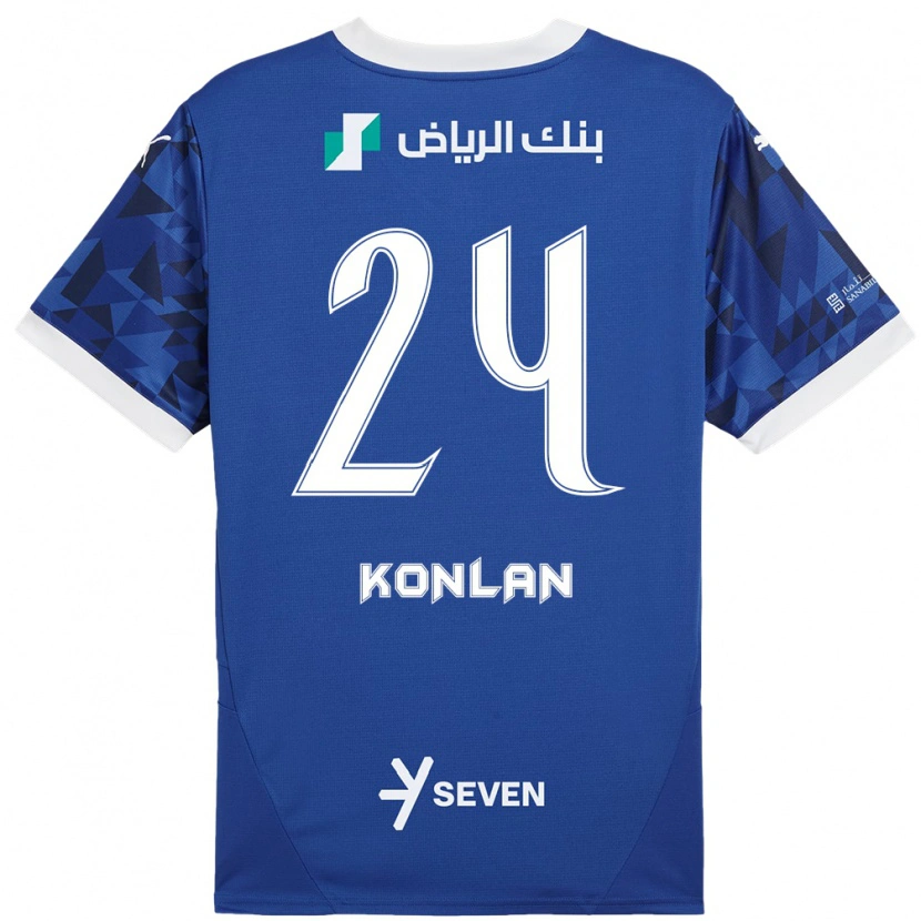 Danxen Donna Maglia Cynthia Konlan #24 Blu Scuro Bianco Kit Gara Home 2024/25 Maglietta