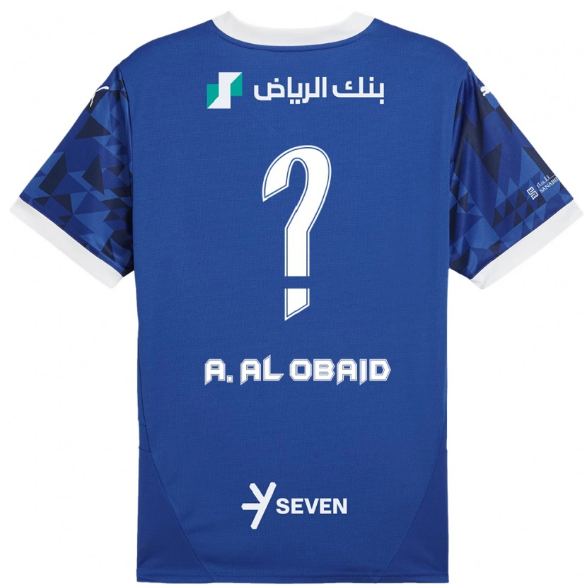 Danxen Donna Maglia Abdulrahman Al-Obaid #0 Blu Scuro Bianco Kit Gara Home 2024/25 Maglietta