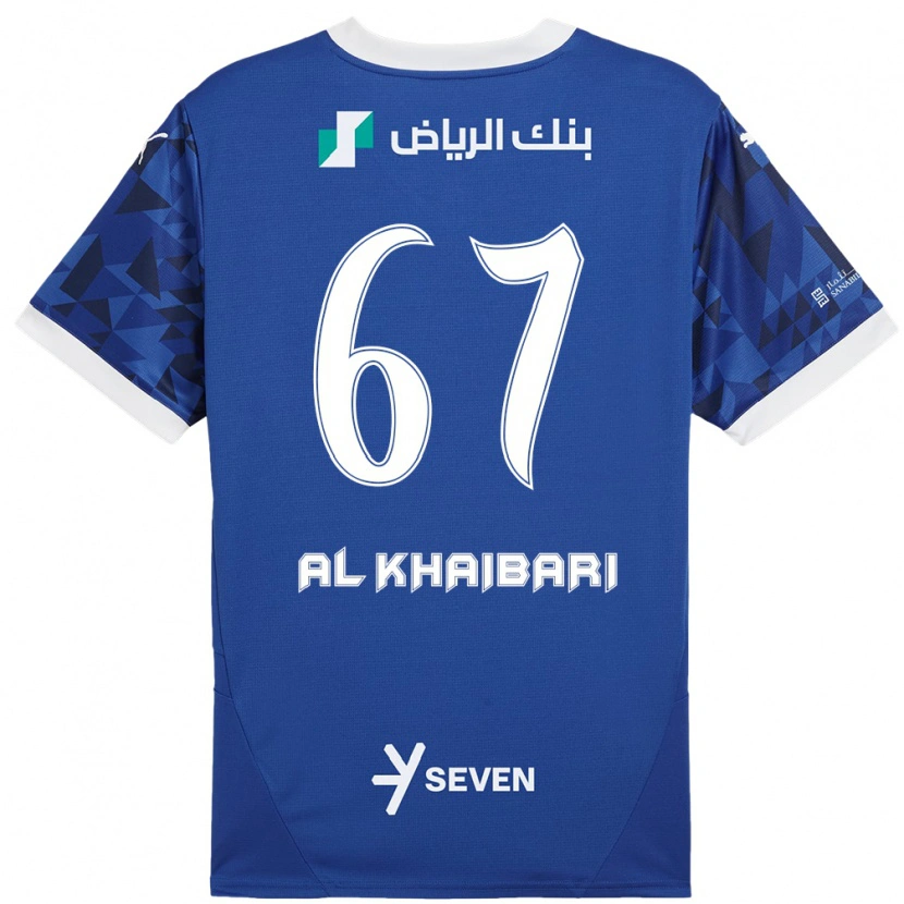 Danxen Donna Maglia Mohammed Al-Khaibari #67 Blu Scuro Bianco Kit Gara Home 2024/25 Maglietta