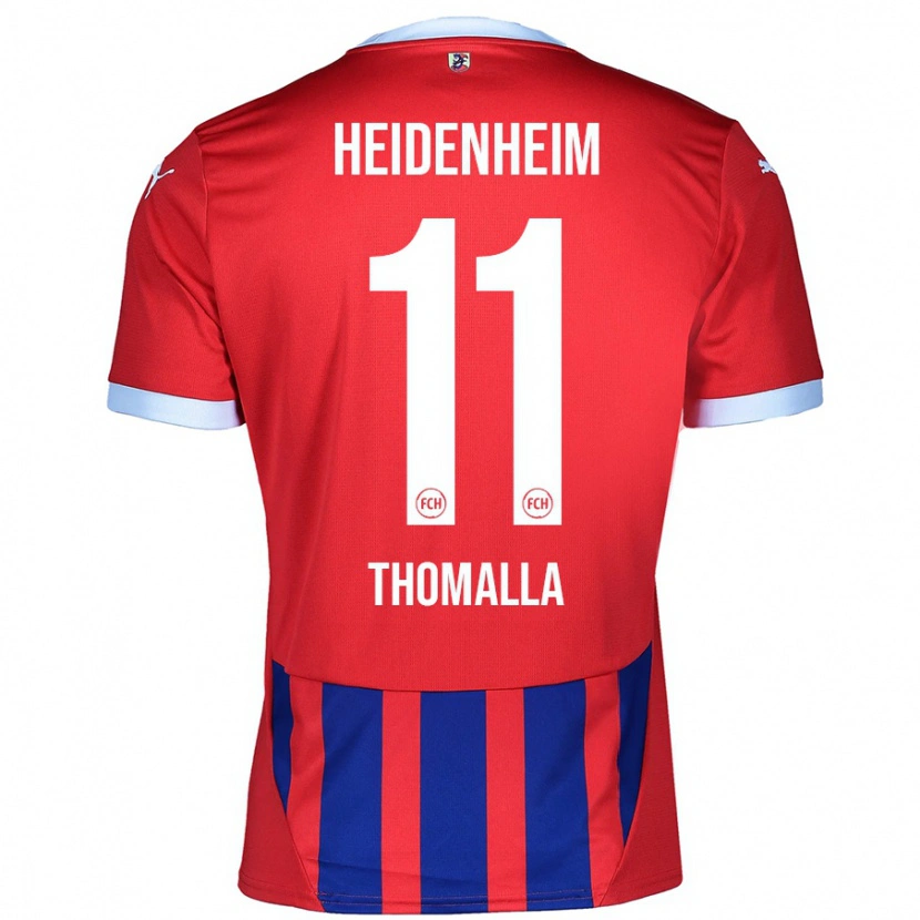 Danxen Donna Maglia Denis Thomalla #11 Rosso Blu Kit Gara Home 2024/25 Maglietta