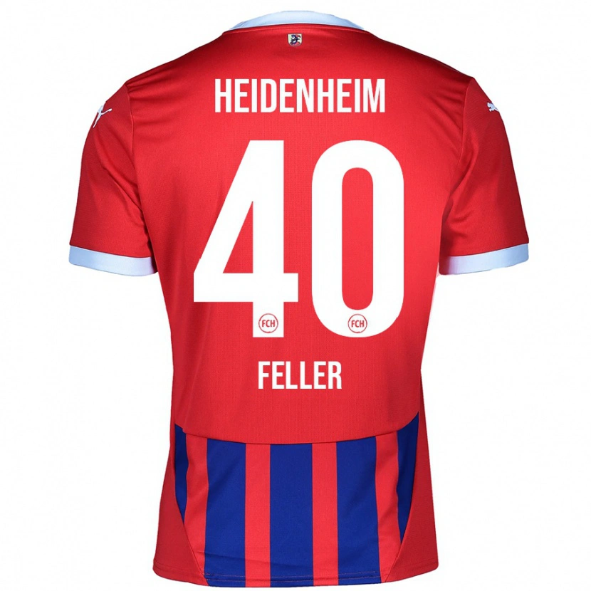 Danxen Donna Maglia Frank Feller #40 Rosso Blu Kit Gara Home 2024/25 Maglietta