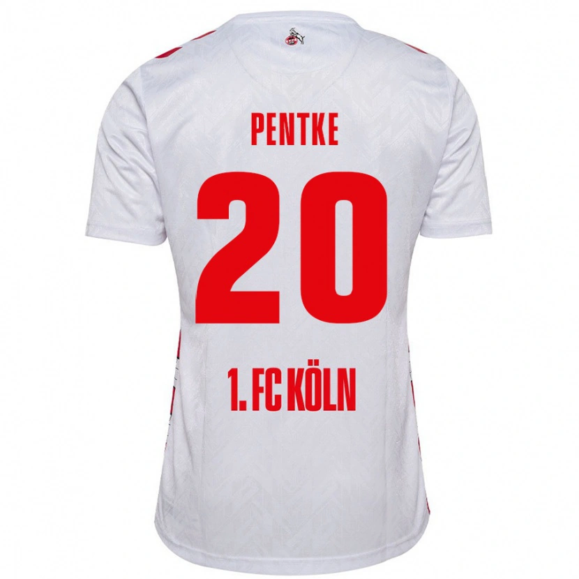 Danxen Donna Maglia Philipp Pentke #20 Bianco Rosso Kit Gara Home 2024/25 Maglietta
