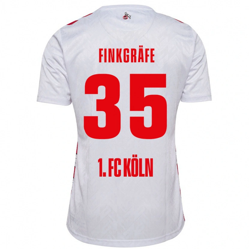 Danxen Donna Maglia Max Finkgräfe #35 Bianco Rosso Kit Gara Home 2024/25 Maglietta