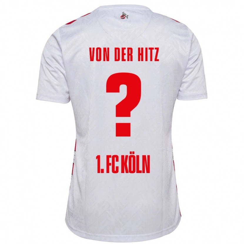 Danxen Donna Maglia Justin Von Der Hitz #0 Bianco Rosso Kit Gara Home 2024/25 Maglietta