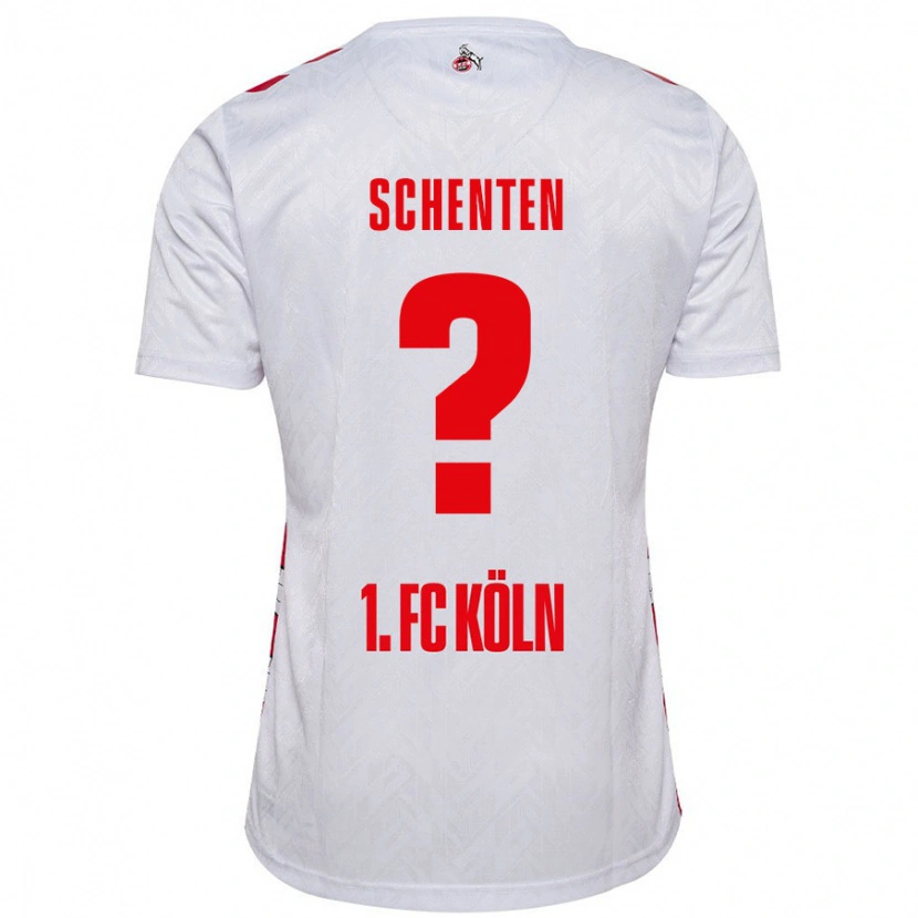 Danxen Donna Maglia Fynn Schenten #0 Bianco Rosso Kit Gara Home 2024/25 Maglietta