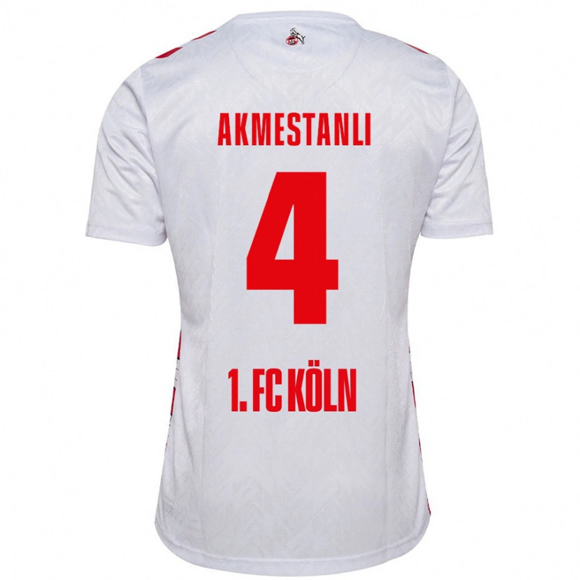 Danxen Donna Maglia Teoman Akmestanli #4 Bianco Rosso Kit Gara Home 2024/25 Maglietta