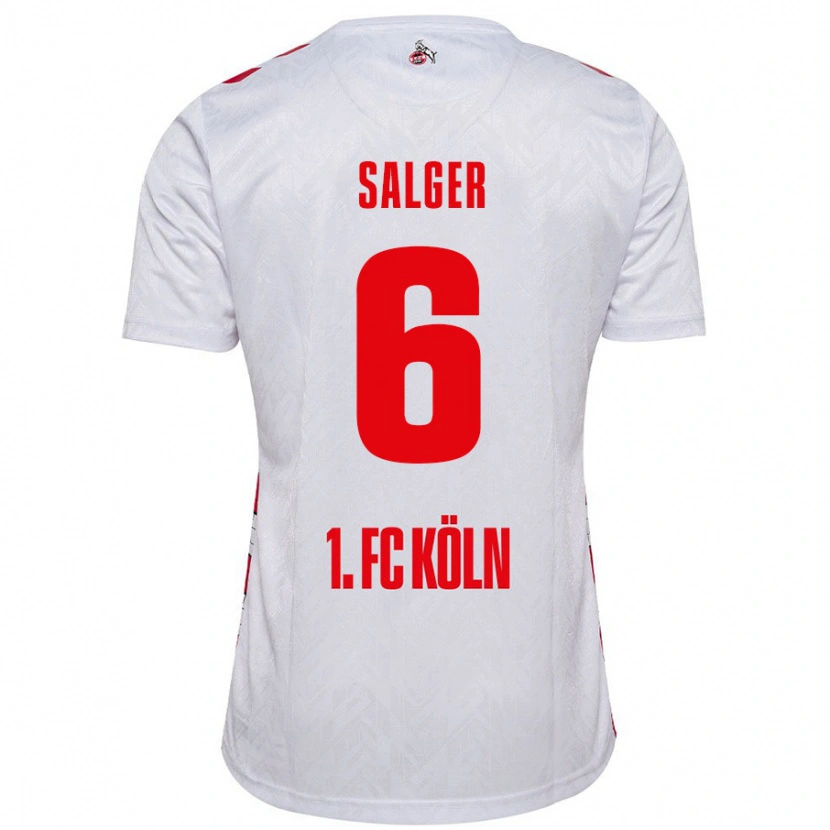 Danxen Donna Maglia Stephan Salger #6 Bianco Rosso Kit Gara Home 2024/25 Maglietta