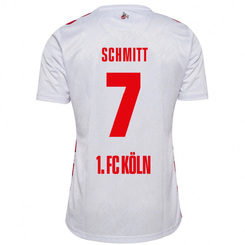 Danxen Donna Maglia Oliver Schmitt #7 Bianco Rosso Kit Gara Home 2024/25 Maglietta