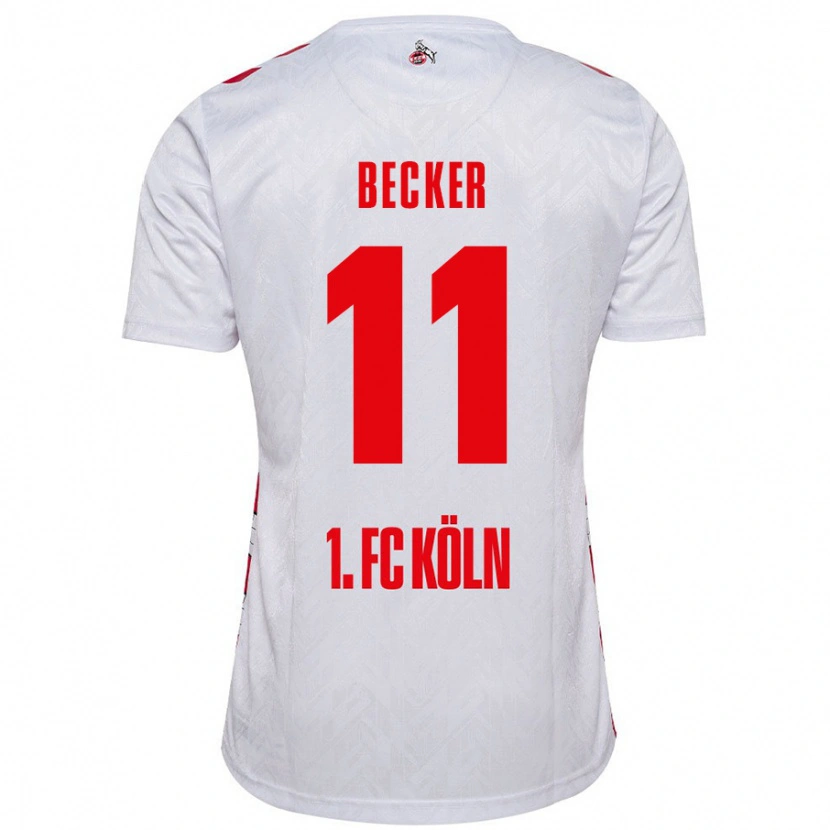 Danxen Donna Maglia Marlon Becker #11 Bianco Rosso Kit Gara Home 2024/25 Maglietta