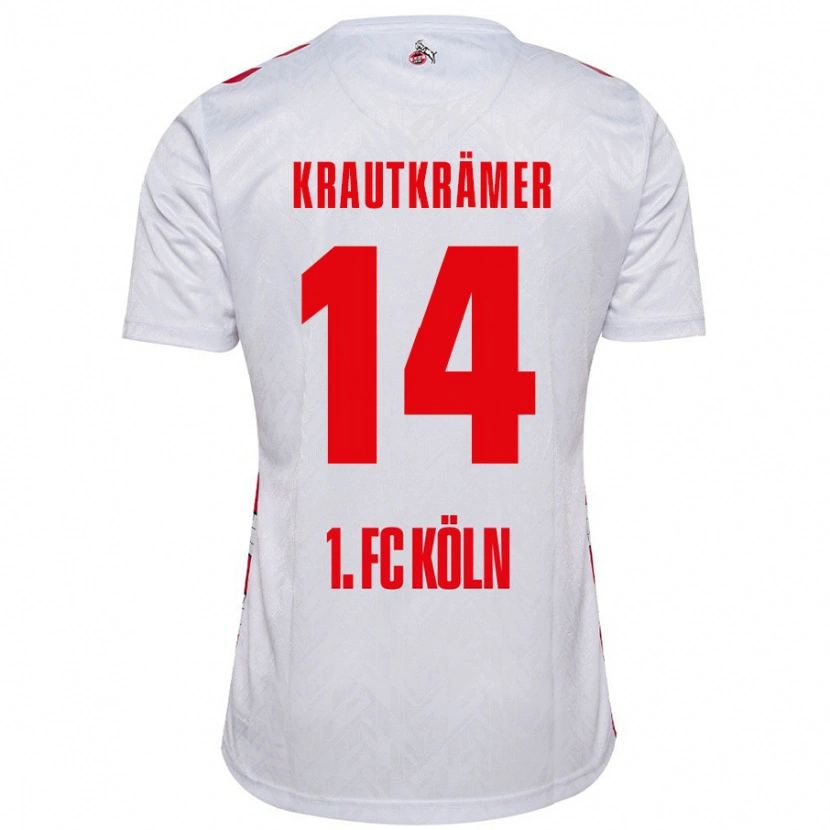 Danxen Donna Maglia Jakob Krautkrämer #14 Bianco Rosso Kit Gara Home 2024/25 Maglietta
