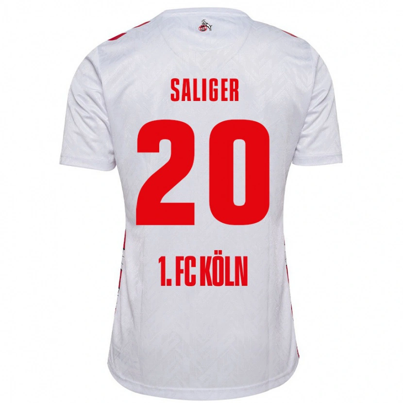 Danxen Donna Maglia Jonas Saliger #20 Bianco Rosso Kit Gara Home 2024/25 Maglietta