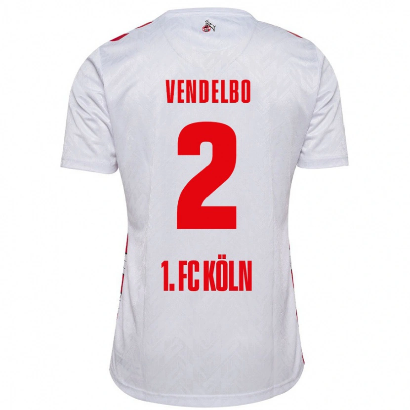 Danxen Donna Maglia Sofie Vendelbo #2 Bianco Rosso Kit Gara Home 2024/25 Maglietta