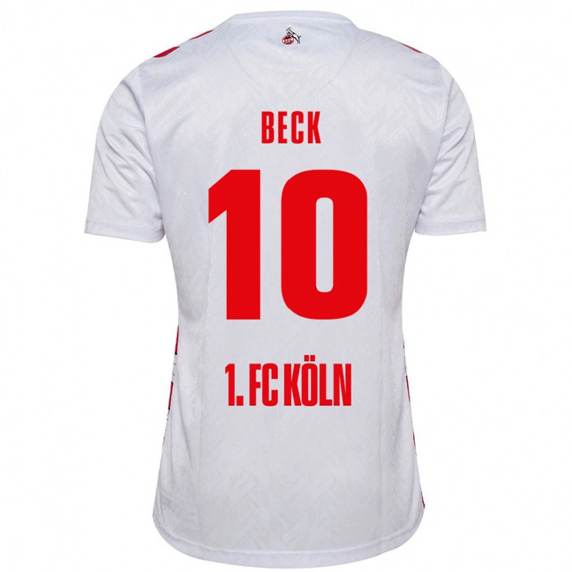 Danxen Donna Maglia Sharon Beck #10 Bianco Rosso Kit Gara Home 2024/25 Maglietta