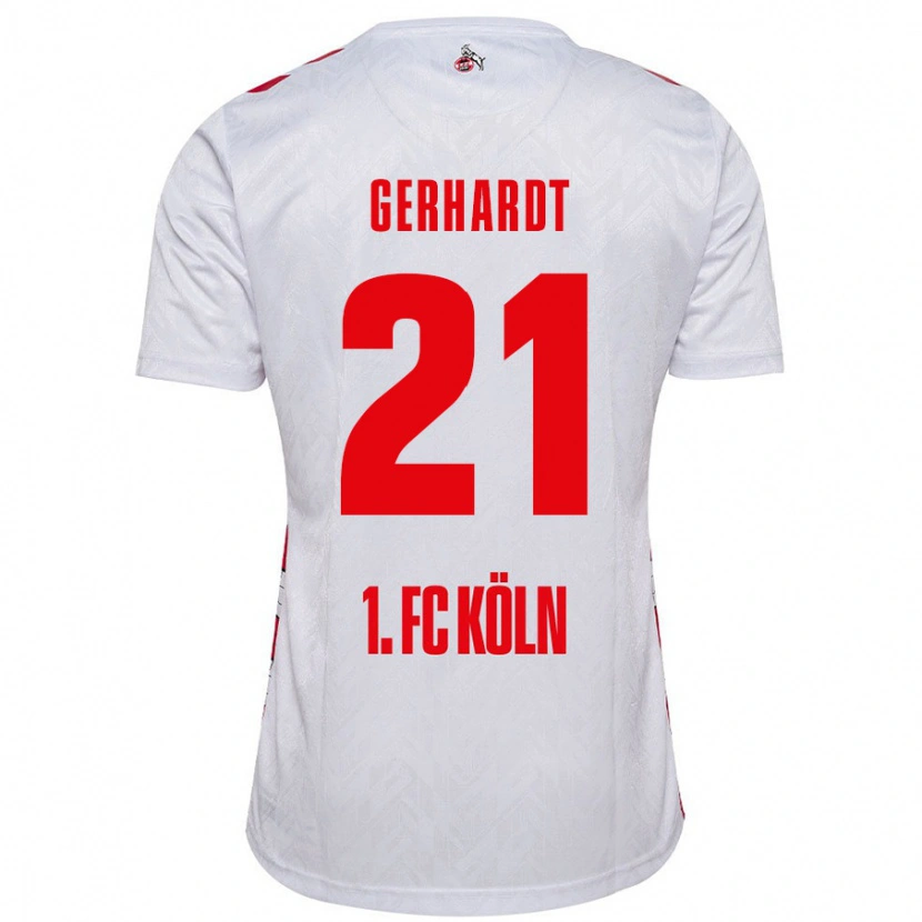 Danxen Donna Maglia Anna Gerhardt #21 Bianco Rosso Kit Gara Home 2024/25 Maglietta