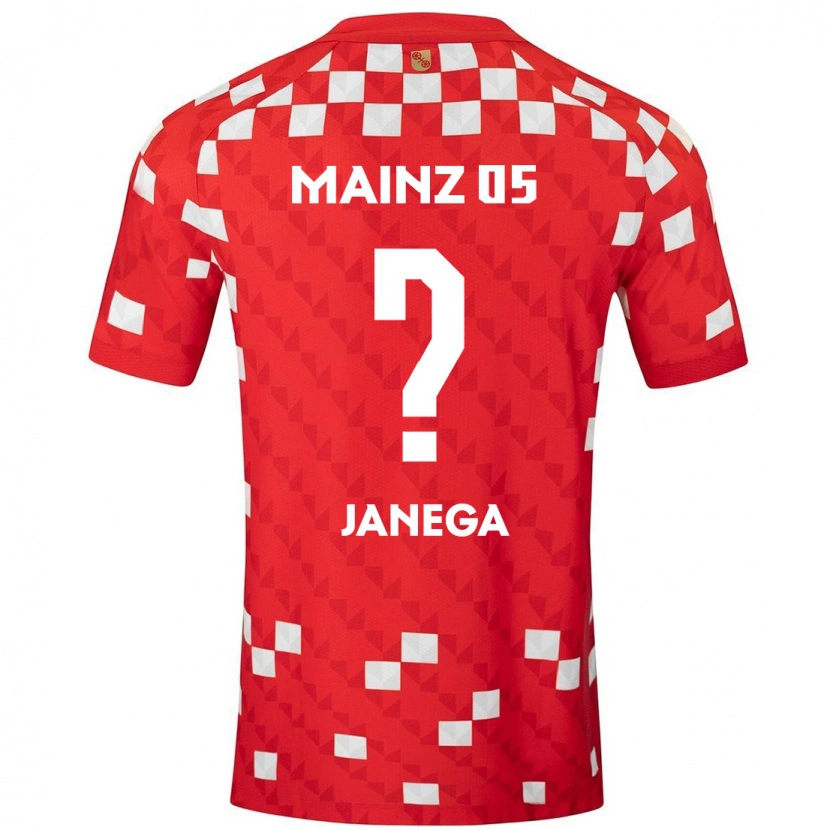 Danxen Donna Maglia Jan Janega #0 Bianco Rosso Kit Gara Home 2024/25 Maglietta