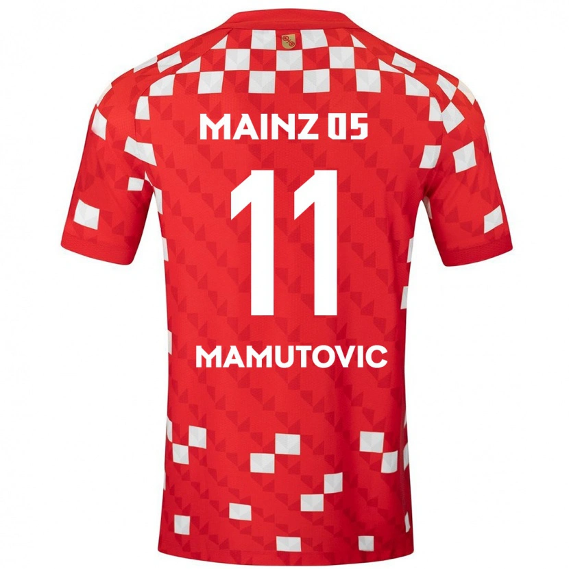 Danxen Donna Maglia David Mamutovic #11 Bianco Rosso Kit Gara Home 2024/25 Maglietta