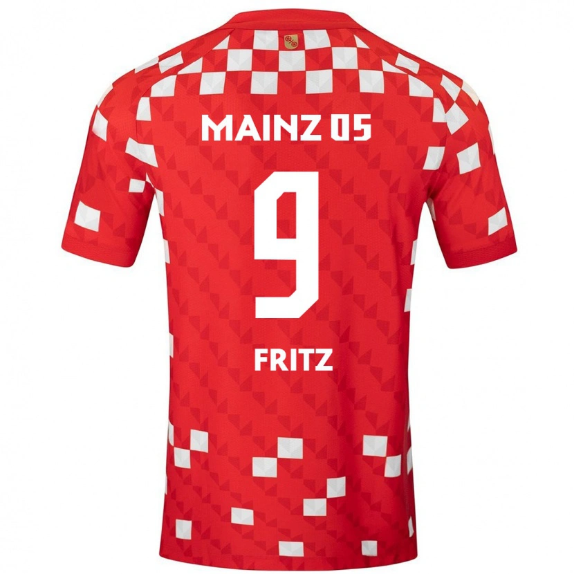 Danxen Donna Maglia April Fritz #9 Bianco Rosso Kit Gara Home 2024/25 Maglietta