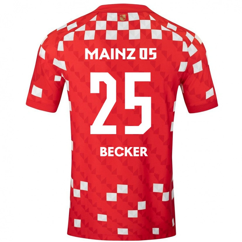 Danxen Donna Maglia Kathrin Becker #25 Bianco Rosso Kit Gara Home 2024/25 Maglietta