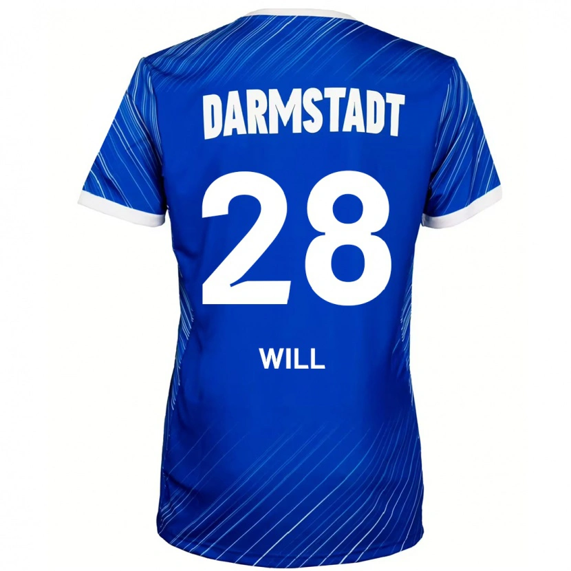 Danxen Donna Maglia Paul Will #28 Blu Bianco Kit Gara Home 2024/25 Maglietta