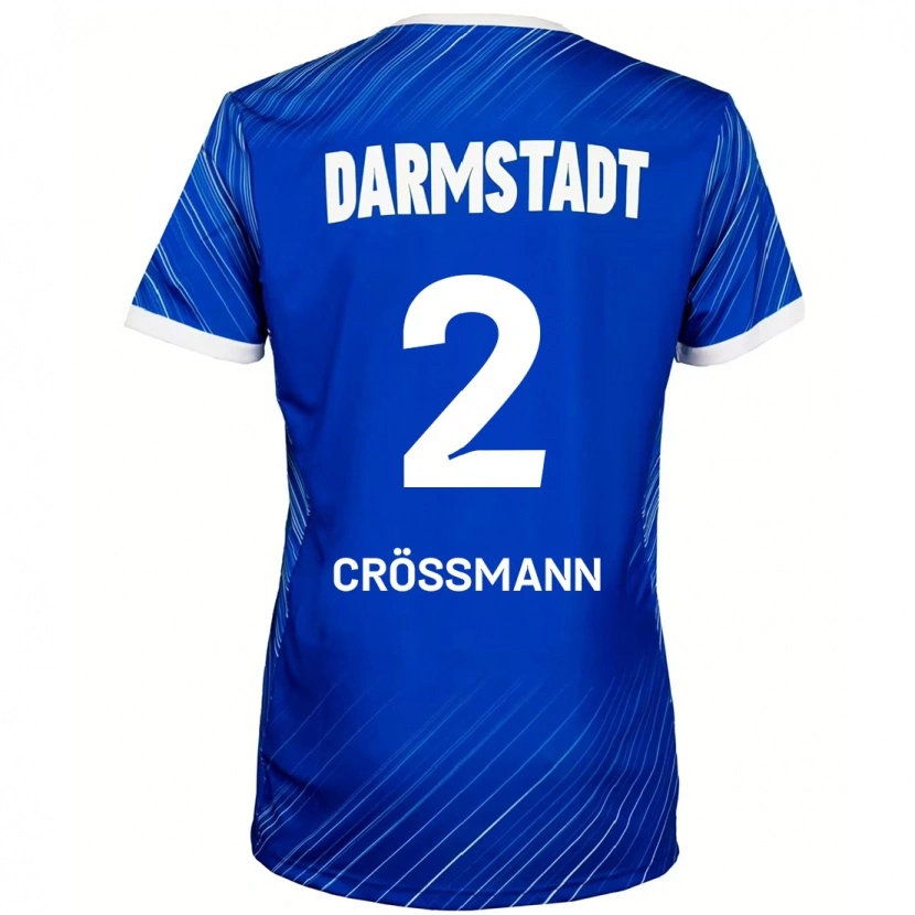 Danxen Donna Maglia Elias Crößmann #2 Blu Bianco Kit Gara Home 2024/25 Maglietta