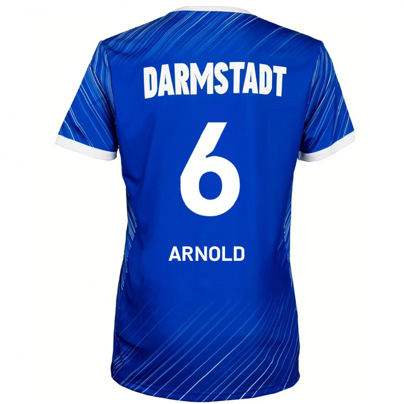 Danxen Donna Maglia Tim Arnold #6 Blu Bianco Kit Gara Home 2024/25 Maglietta