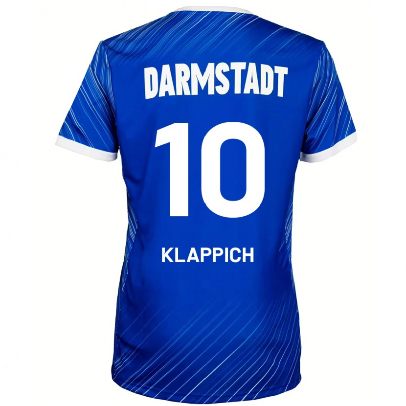 Danxen Donna Maglia Luis Klappich #10 Blu Bianco Kit Gara Home 2024/25 Maglietta