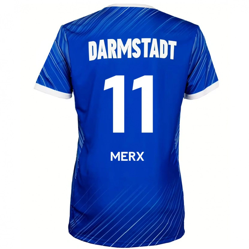 Danxen Donna Maglia Manolo Merx #11 Blu Bianco Kit Gara Home 2024/25 Maglietta