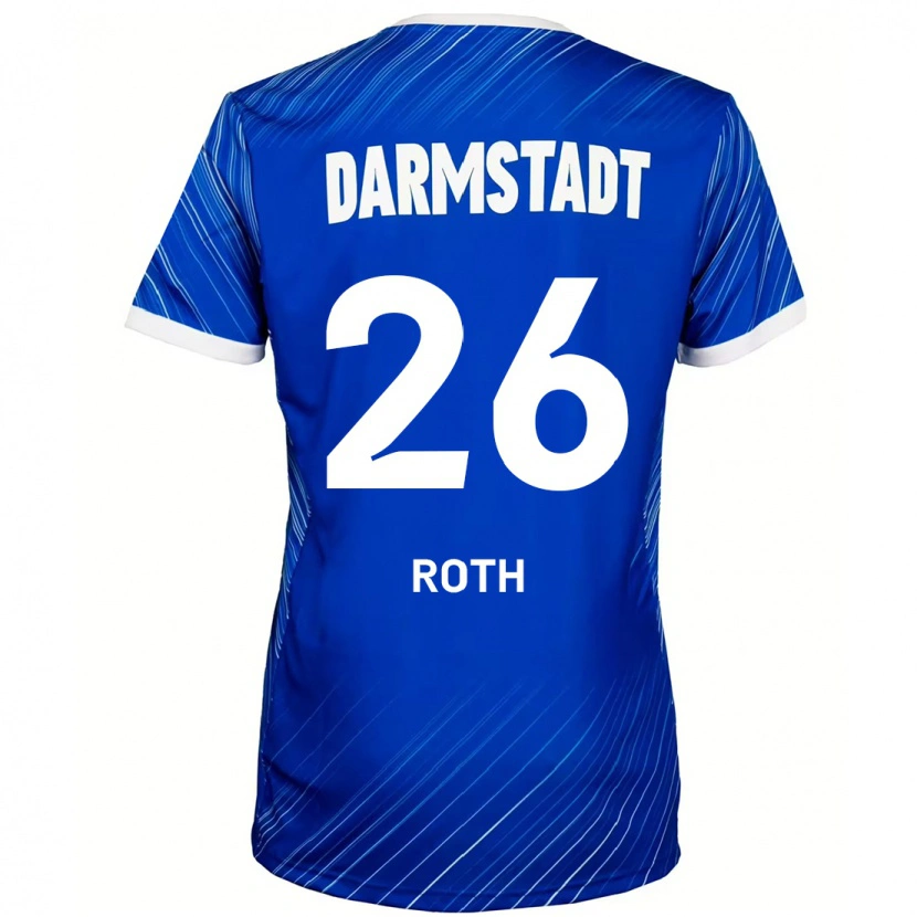 Danxen Donna Maglia Maximilian Roth #26 Blu Bianco Kit Gara Home 2024/25 Maglietta