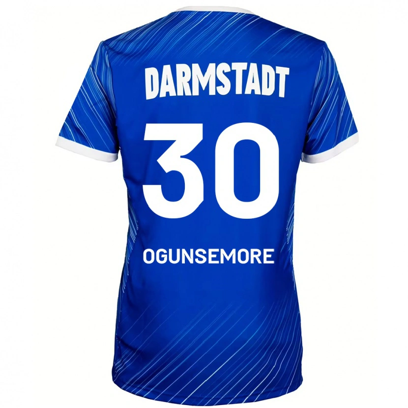 Danxen Donna Maglia Malakai Ogunsemore #30 Blu Bianco Kit Gara Home 2024/25 Maglietta