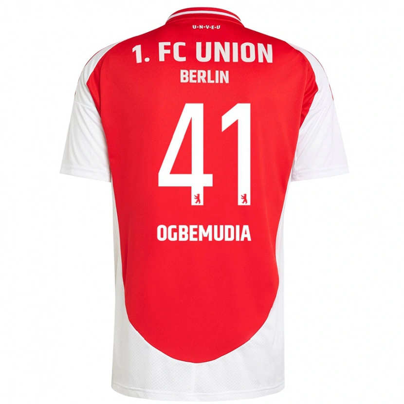 Danxen Donna Maglia Oluwaseun Ogbemudia #41 Rosso Bianco Kit Gara Home 2024/25 Maglietta