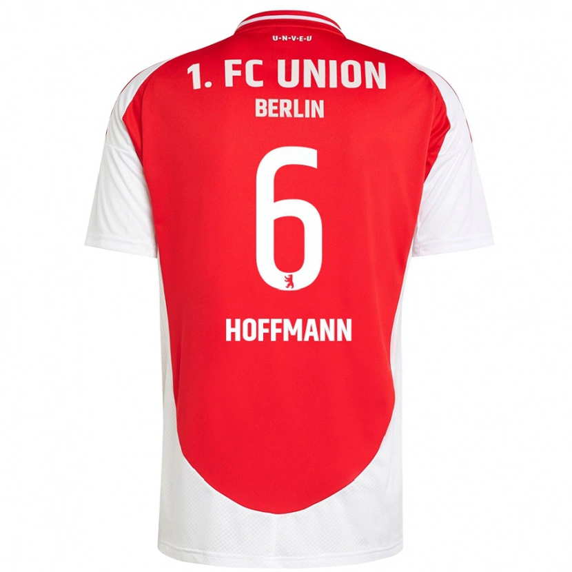 Danxen Donna Maglia Finn Hoffmann #6 Rosso Bianco Kit Gara Home 2024/25 Maglietta