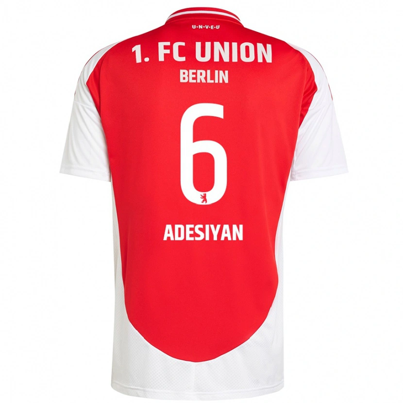 Danxen Donna Maglia Olufemi Adesiyan #6 Rosso Bianco Kit Gara Home 2024/25 Maglietta