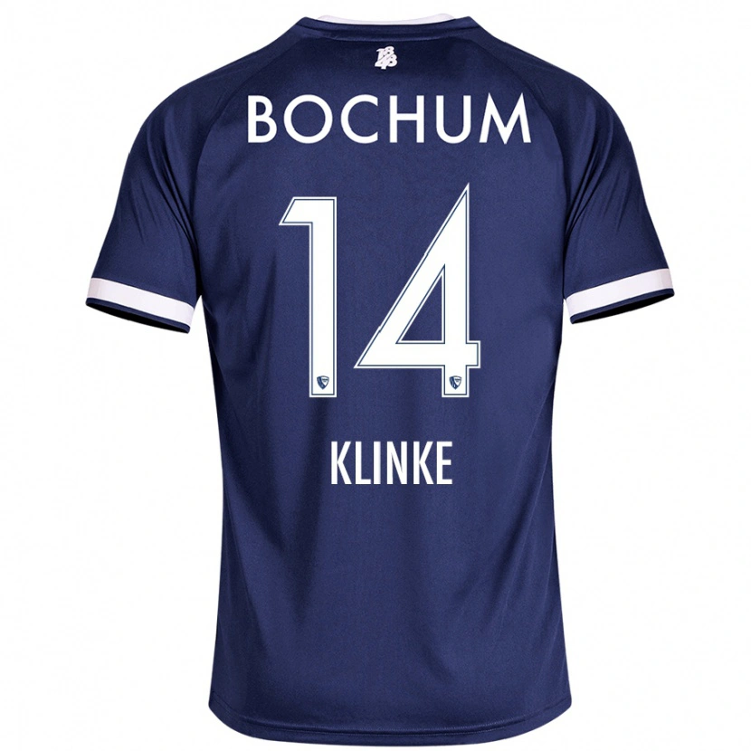 Danxen Donna Maglia Niklas Klinke #14 Blu Scuro Kit Gara Home 2024/25 Maglietta