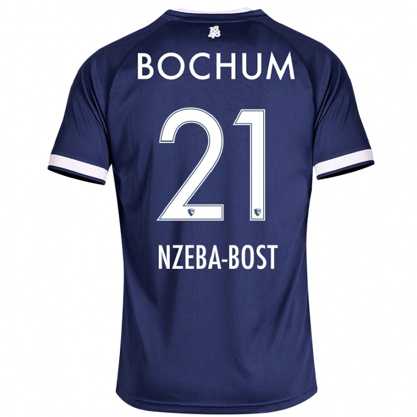 Danxen Donna Maglia Jan Nzeba-Bost #21 Blu Scuro Kit Gara Home 2024/25 Maglietta