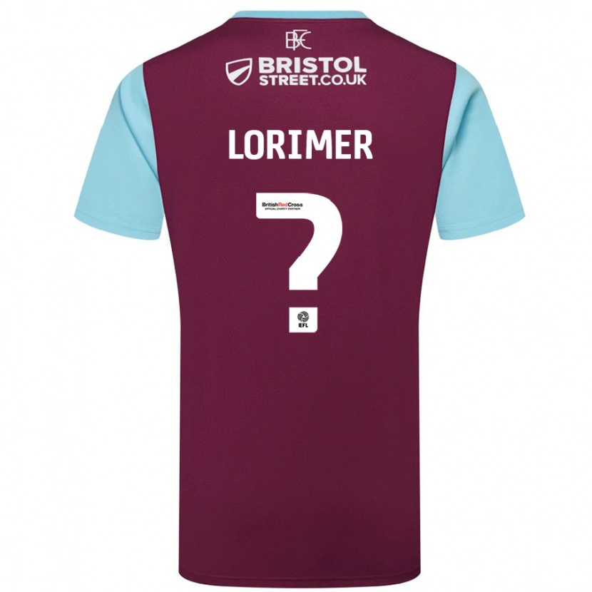 Danxen Donna Maglia Archie Lorimer #0 Borgogna Azzurro Kit Gara Home 2024/25 Maglietta