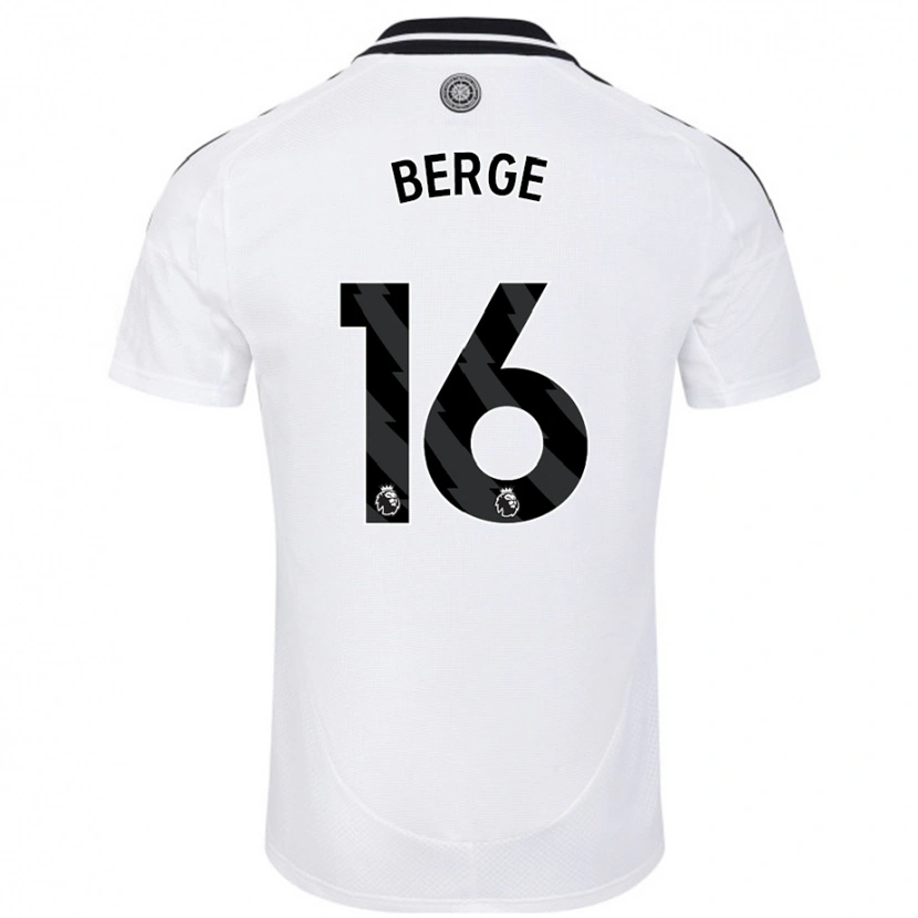 Danxen Donna Maglia Sander Berge #16 Bianco Kit Gara Home 2024/25 Maglietta
