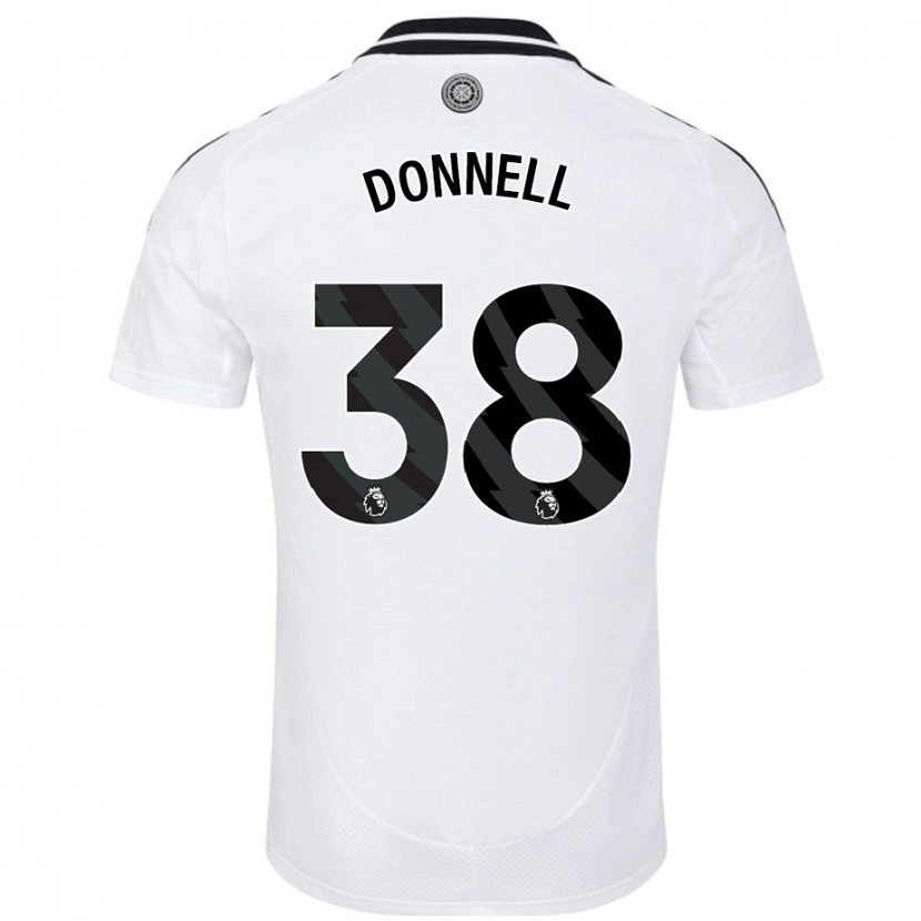 Danxen Donna Maglia Chris Donnell #38 Bianco Kit Gara Home 2024/25 Maglietta