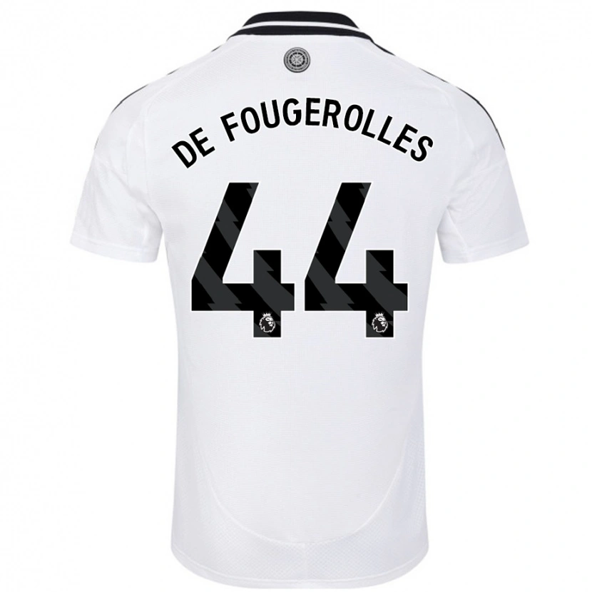 Danxen Donna Maglia Luc De Fougerolles #44 Bianco Kit Gara Home 2024/25 Maglietta