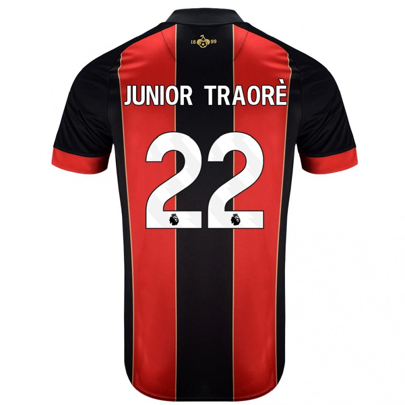Danxen Donna Maglia Hamed Junior Traorè #22 Rosso Nero Kit Gara Home 2024/25 Maglietta