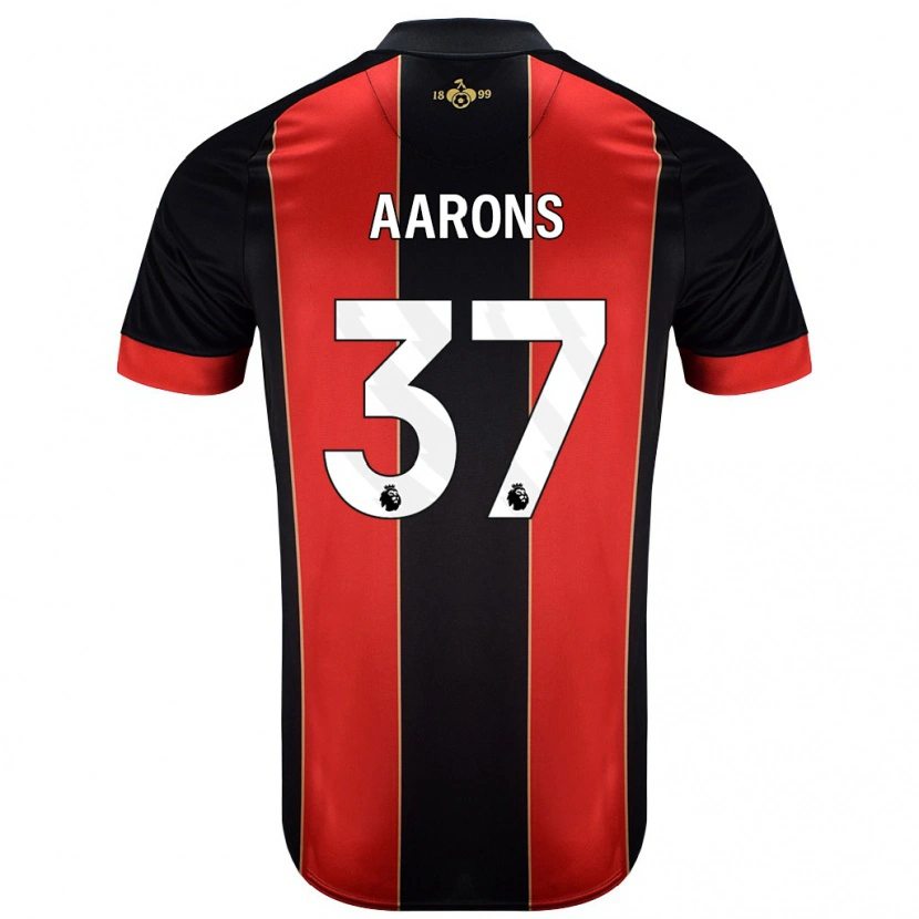 Danxen Donna Maglia Max Aarons #37 Rosso Nero Kit Gara Home 2024/25 Maglietta