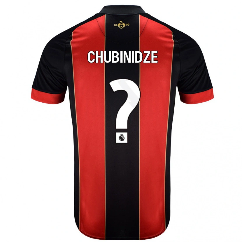Danxen Donna Maglia George Chubinidze #0 Rosso Nero Kit Gara Home 2024/25 Maglietta